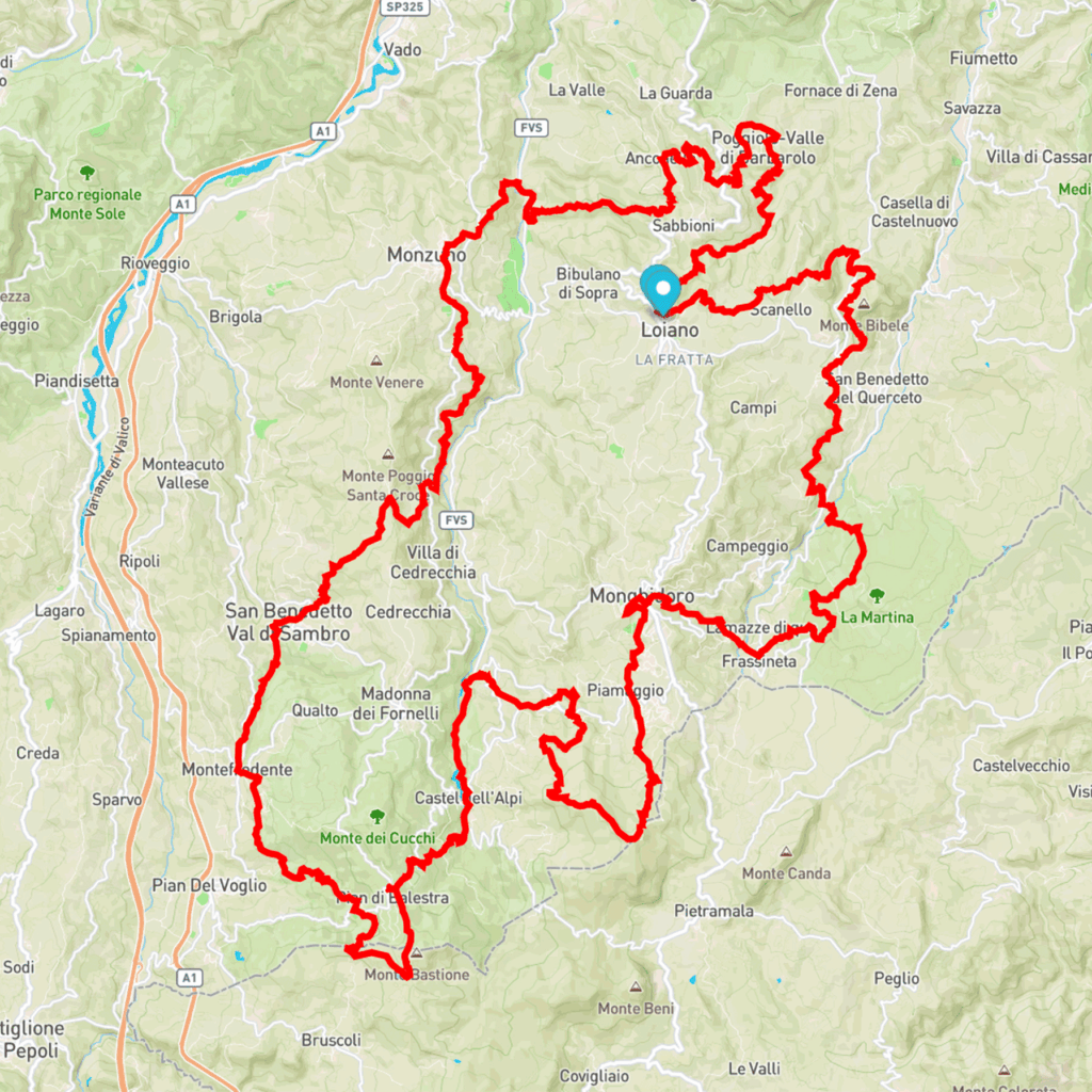 mappa-percorso-100-km-bomart-bologna-montana-art-trail